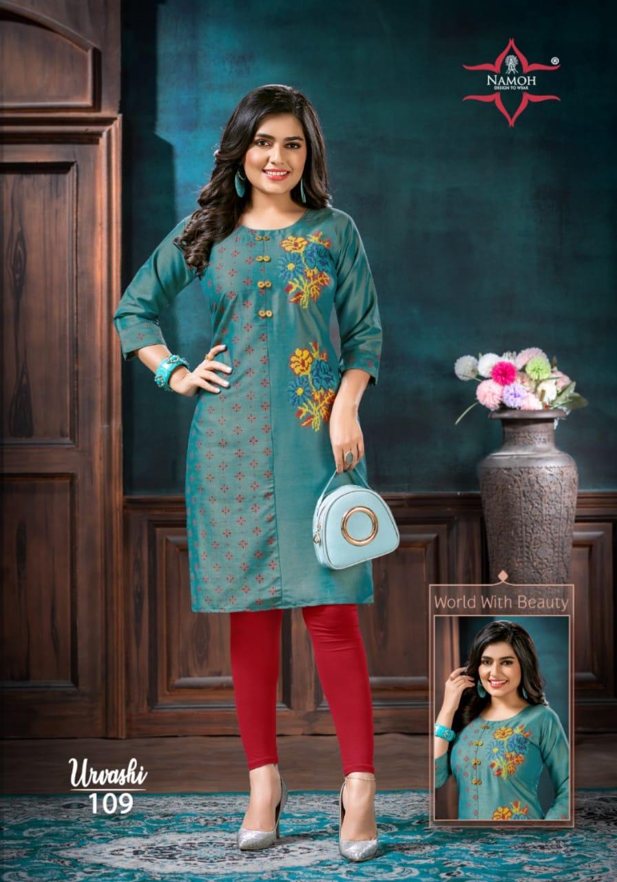 Namoh Urvashi Rayon  Latest Fancy Desinger Kurti Collection